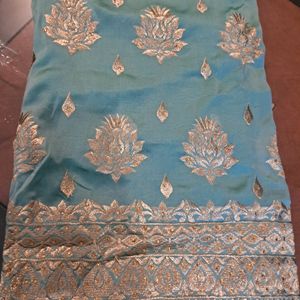 Zari Work Silk Blend Unstitched