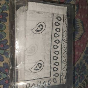 Black And White Handkerchief cum Bandana