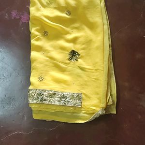 Yellow Colour Saree,