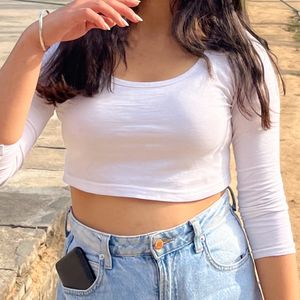 White Crop Top