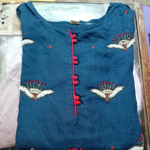 Embroidery Work Kurti Set