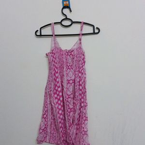 Deep Neck Cotton Dress