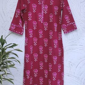 💕 Rose Pink Kurti