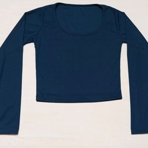 Navy Blue Bodyfitted Top