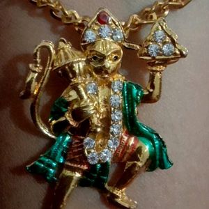 Hanumanji Locket And Chain Gold Covering