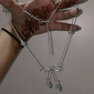 Wired Bow Y2K Fairycore Coquette Necklace