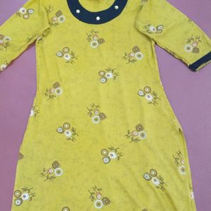 Mustard Yello Daily Wear Kurta