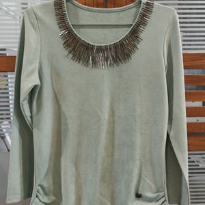 Velvet Green fancy top