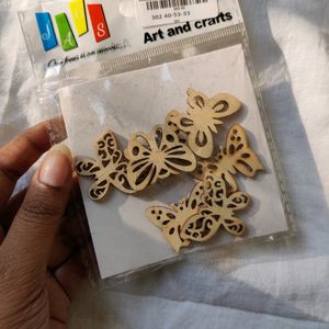 Small Cute Butterfly Mdf Cutouts For Crafts, Scrapbooking,Decor (Pack Of 7)