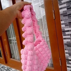 Crochet Pink Handmade Bag