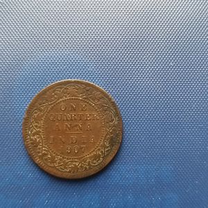 One Quarter Anna Of 1907