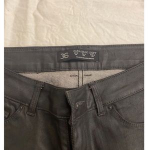 ZARA Leather Jeans