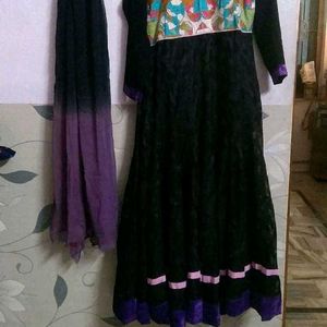 Black Frock With Duppta