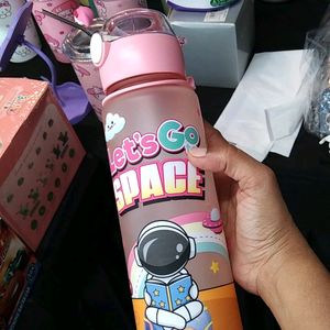 ASTRONAUT SPACE Water Bottle with Straw - 1 Piece