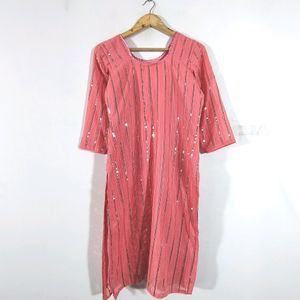 Pink Embroidered Kurta (Women's)