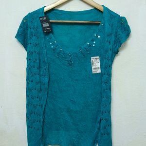 Trendy New Peacock  Colour Top For Women
