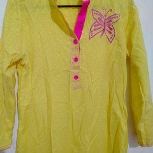 Tulsattva M Size New Yellow💛Kurti Only