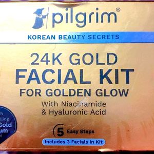 Pilgrim 24K Gold Facial Kit For Golden Glow