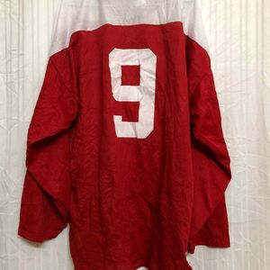 Athletic Knit Red Long Sleeve Jersey