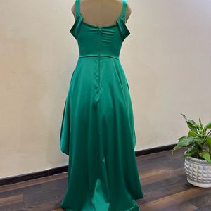 Green High Low Dress (Bust :32-34)