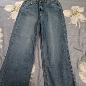 Blue Wide Leg Jeans