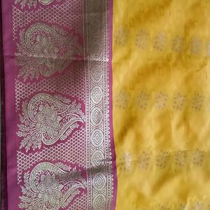 4.50m Yellow New Saree