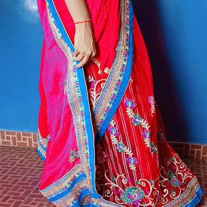 Red Party Wear Saree