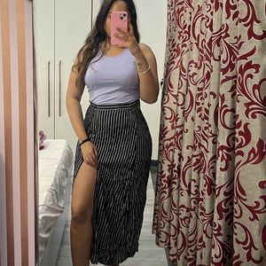 Midi Striped Skirt