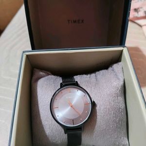 New Women Timex Black Belt Watch