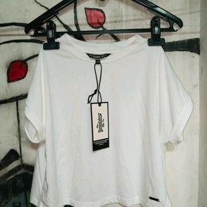 White Crop Tshirt