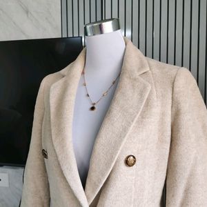 🆕 Korean Double Breasted Longline Overcoat