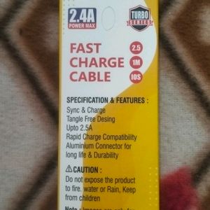 Fast Charging Cable 2.4A
