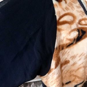 Tiger Print Velvet Kurti Xl Size