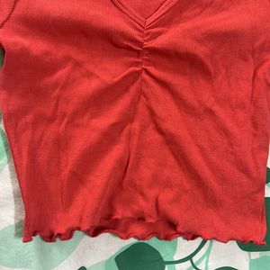 Cherry Red Crop Top