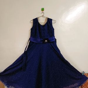 Navy Blue Flared Dress| Frock