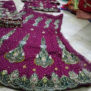 Diamond 💎 Work Purple Lehenga 🔥