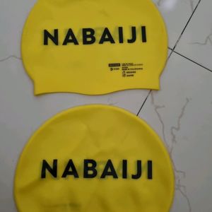 Decathlon Swimming CAP Yellow Color QTY 2