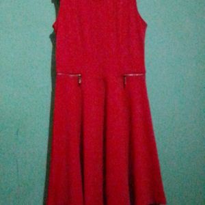 Red Casual Dress For Outgoing And Regular Wearing