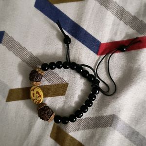 Om Bracelet With 2 Pach Mukhi Rudraksh