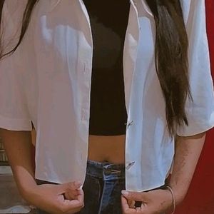 Crop White Shirt