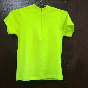 Neon Colored Crop Fitted Top