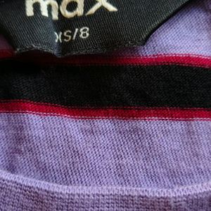 Max  Purple Striped Tshirt
