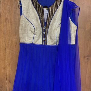 Blue Full Gher Anarkali Dress