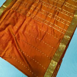 Orange Colour Pure Kanchi Pattu Saree