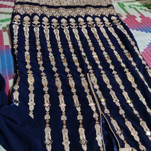 Beautiful Blue Kurta Set With Dupatta And Trouser