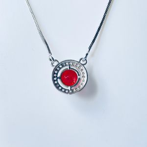 Red Pendant With Chain