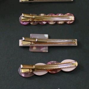 Marble Korean clips Set Of 5