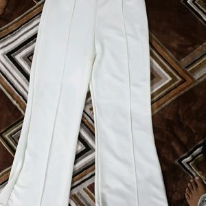 Flared Women White Trouser