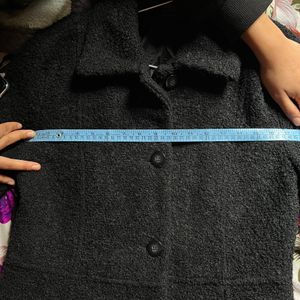 Long Fleece Trench Coat