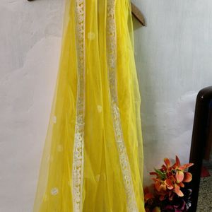 Yellow Embroidery Dupatta